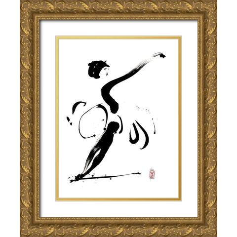 Parenthese en suspension Gold Ornate Wood Framed Art Print with Double Matting by Hanniet, Marc