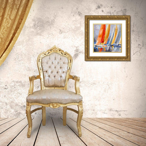 Tavonata Gold Ornate Wood Framed Art Print with Double Matting by Mauviel, Laurence