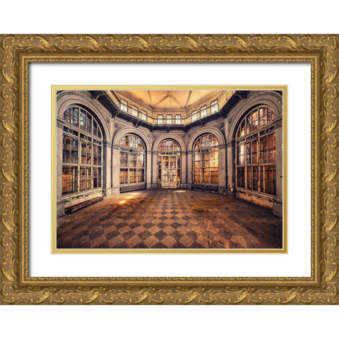Carousel Gold Ornate Wood Framed Art Print with Double Matting by Haker, Matthias