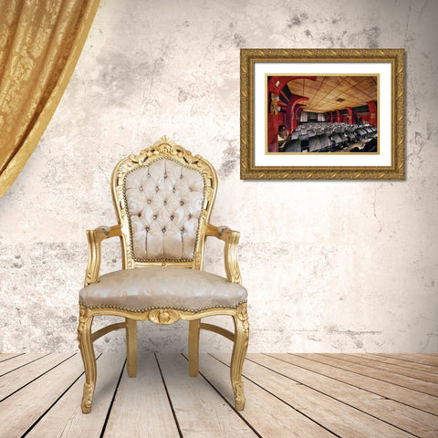 Movie Night Gold Ornate Wood Framed Art Print with Double Matting by Haker, Matthias