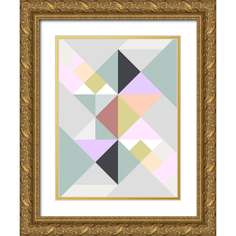 Linde Drehkraft Gold Ornate Wood Framed Art Print with Double Matting by SARA Design