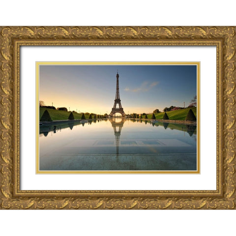 Le Miroir de la Dame de Fer Gold Ornate Wood Framed Art Print with Double Matting by Bertrande, Arnaud