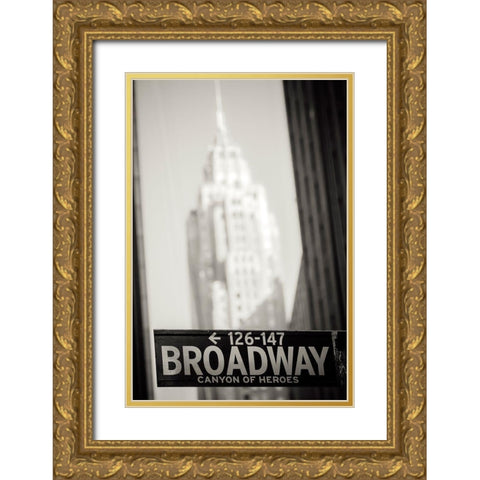 Broadway Gold Ornate Wood Framed Art Print with Double Matting by Bertrande, Arnaud