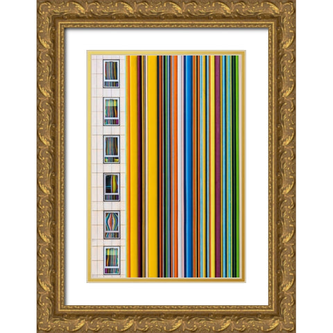 Vue sur Moretti Gold Ornate Wood Framed Art Print with Double Matting by Bertrande, Arnaud