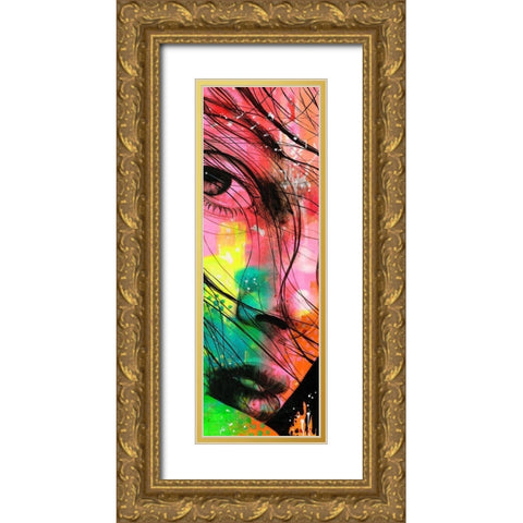 Tina I Gold Ornate Wood Framed Art Print with Double Matting by Lemahieu, Lise