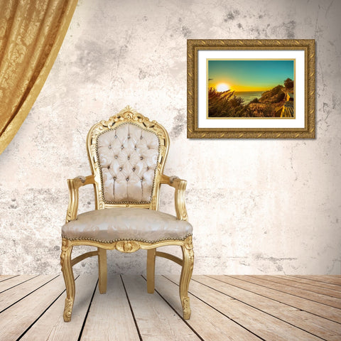 Sunset Rim Gold Ornate Wood Framed Art Print with Double Matting by Lichtenwalter, Tom
