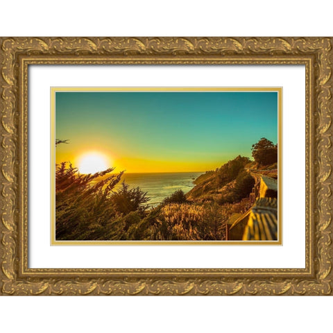 Sunset Rim Gold Ornate Wood Framed Art Print with Double Matting by Lichtenwalter, Tom