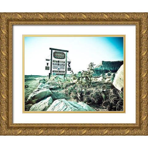 Fort Zion Gold Ornate Wood Framed Art Print with Double Matting by Lichtenwalter, Tom
