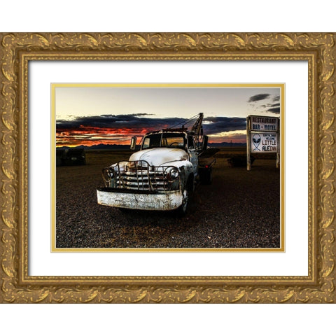 UFO Car Gold Ornate Wood Framed Art Print with Double Matting by Lichtenwalter, Tom