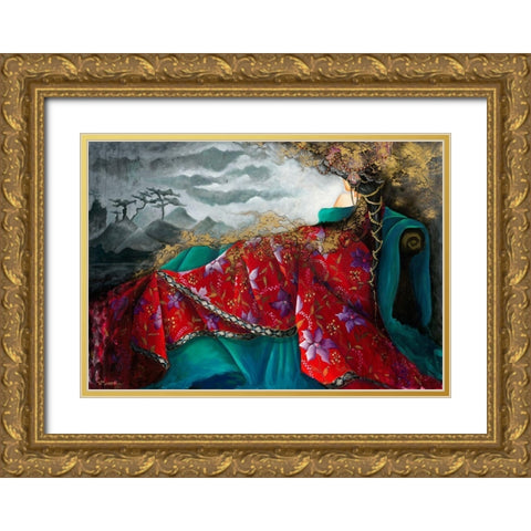 Contemplation Gold Ornate Wood Framed Art Print with Double Matting by Maugeri, Valerie