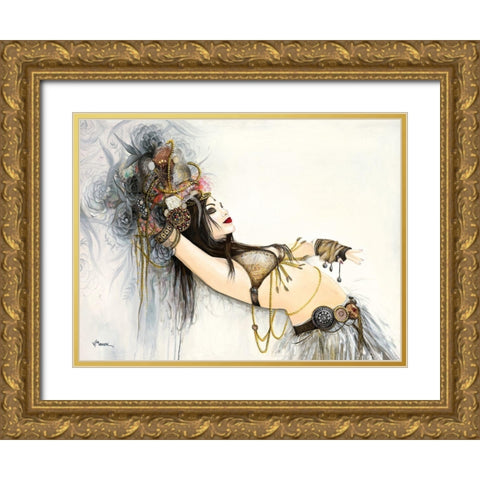 Expression Nomade Gold Ornate Wood Framed Art Print with Double Matting by Maugeri, Valerie