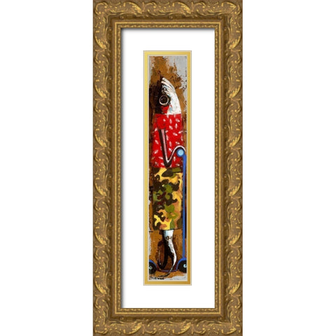 Sardinas Patinete Gold Ornate Wood Framed Art Print with Double Matting by Villanueva, Natalia