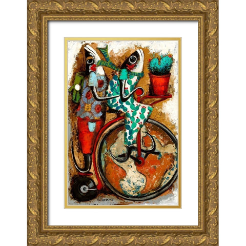 Botanicos Gold Ornate Wood Framed Art Print with Double Matting by Villanueva, Natalia