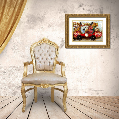 Luna de miel Gold Ornate Wood Framed Art Print with Double Matting by Villanueva, Natalia