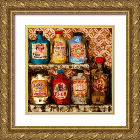 Bodega Marinera Gold Ornate Wood Framed Art Print with Double Matting by Villanueva, Natalia