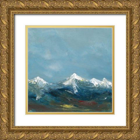 Montagne II Gold Ornate Wood Framed Art Print with Double Matting by Lamotte, Jacques