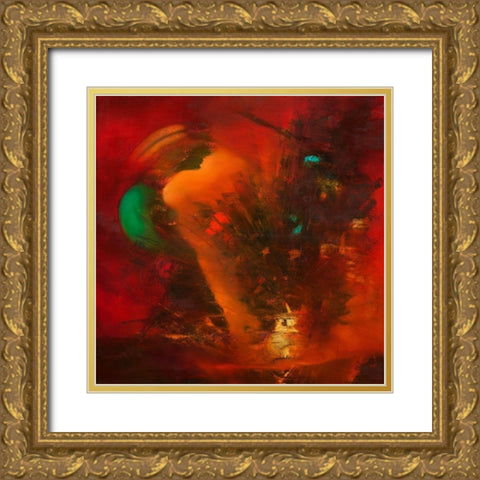 Revived Gold Ornate Wood Framed Art Print with Double Matting by ARVEE