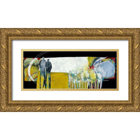 Together again Gold Ornate Wood Framed Art Print with Double Matting by van Ginkel, Marjolijn
