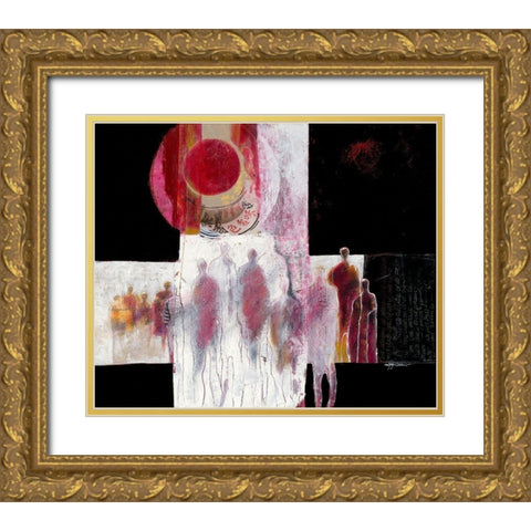 In het voorbij gaan Gold Ornate Wood Framed Art Print with Double Matting by van Ginkel, Marjolijn