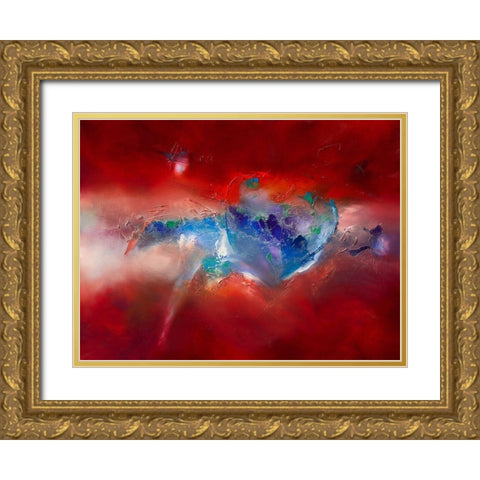 Heartbreaker Gold Ornate Wood Framed Art Print with Double Matting by ARVEE