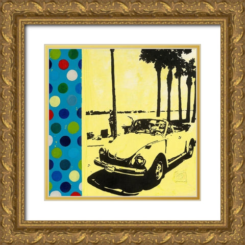 Coccinelle in the Sun Gold Ornate Wood Framed Art Print with Double Matting by Gouy, Chrystelle