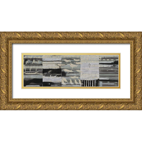 Boatrace Gold Ornate Wood Framed Art Print with Double Matting by Richter-Armgart, Rose