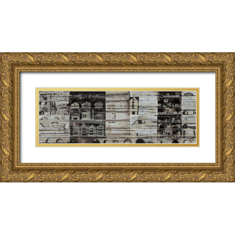 Classic City Gold Ornate Wood Framed Art Print with Double Matting by Richter-Armgart, Rose