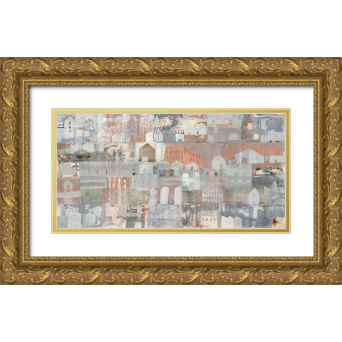 Winterwonderland Gold Ornate Wood Framed Art Print with Double Matting by Richter-Armgart, Rose
