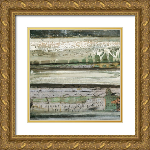 3. Silversea Gold Ornate Wood Framed Art Print with Double Matting by Richter-Armgart, Rose