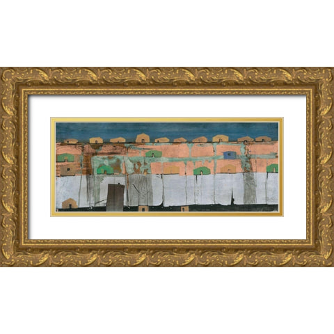 Copper Bridge Gold Ornate Wood Framed Art Print with Double Matting by Richter-Armgart, Rose