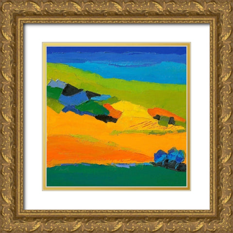 Meridienne Gold Ornate Wood Framed Art Print with Double Matting by Mauviel, Laurence