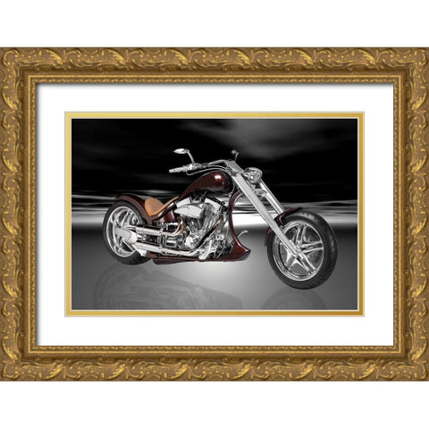 Thunder Gold Ornate Wood Framed Art Print with Double Matting by Hillert, Peter