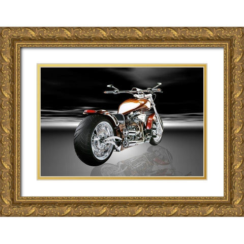 Sprattin one Gold Ornate Wood Framed Art Print with Double Matting by Hillert, Peter