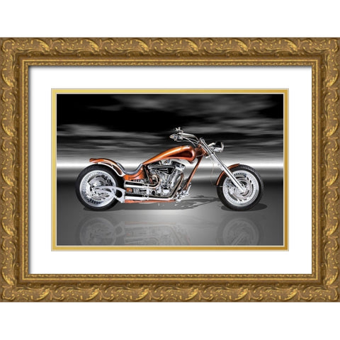 Sprattin TWO Gold Ornate Wood Framed Art Print with Double Matting by Hillert, Peter