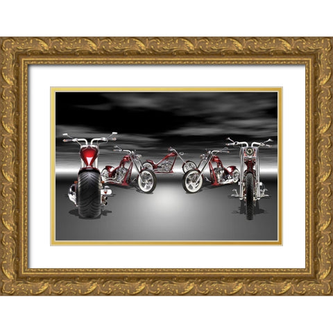 Bahrain Gold Ornate Wood Framed Art Print with Double Matting by Hillert, Peter