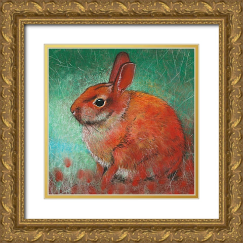 Kanninchen Gold Ornate Wood Framed Art Print with Double Matting by Botman, Loes