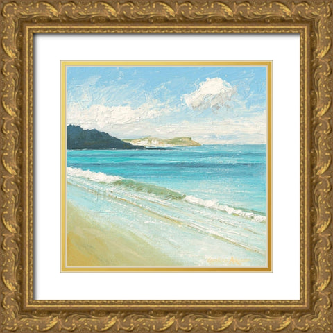 Cloudes and Waves Gold Ornate Wood Framed Art Print with Double Matting by Atkinson, Caroline