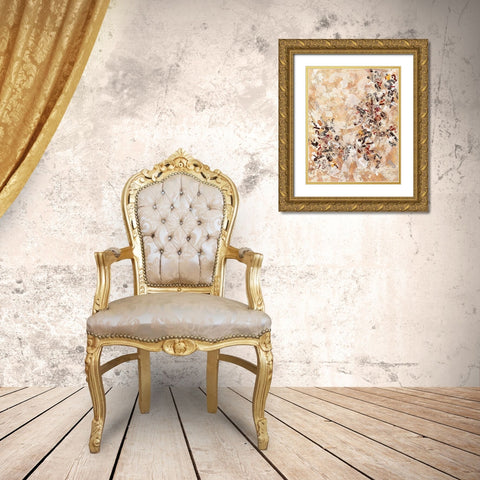 Ziffern-Strukturen Gold Ornate Wood Framed Art Print with Double Matting by Wendling, Heinz