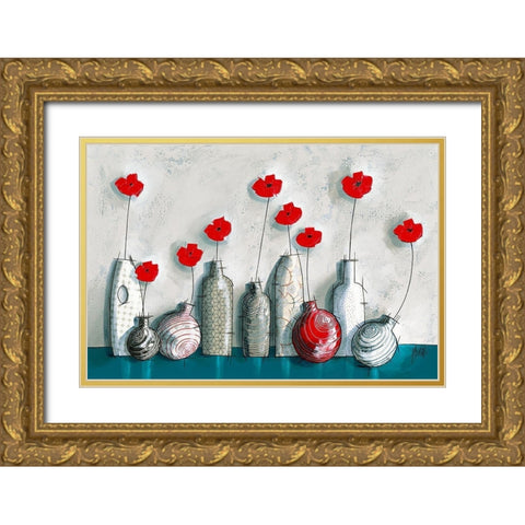 Rapprochements Gold Ornate Wood Framed Art Print with Double Matting by Maurier, Geraldine