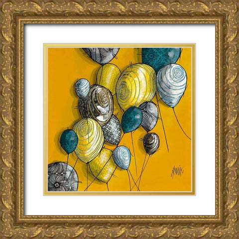 Sans titre II Gold Ornate Wood Framed Art Print with Double Matting by Maurier, Geraldine