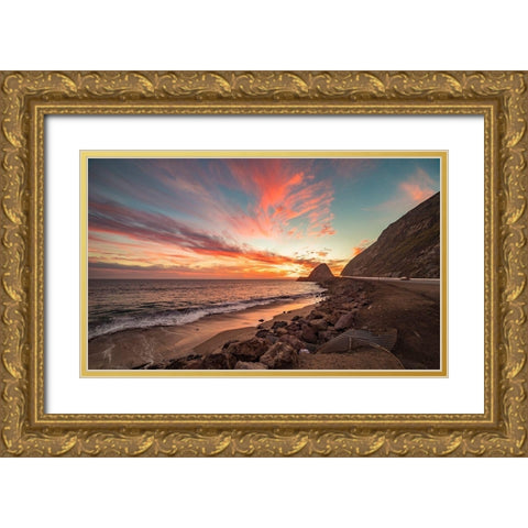 Coastlines Gold Ornate Wood Framed Art Print with Double Matting by Lichtenwalter, Tom