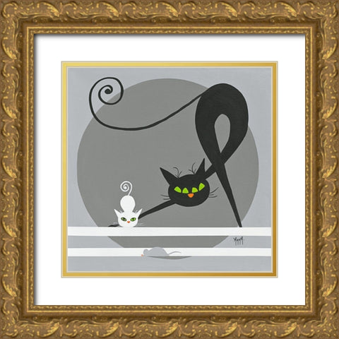 Les Chausseurs Gold Ornate Wood Framed Art Print with Double Matting by ANNA