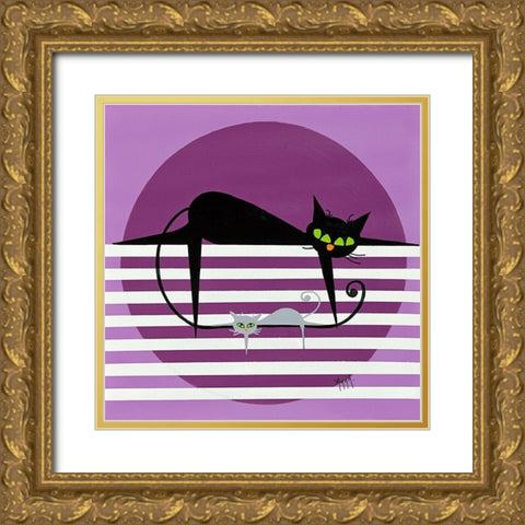 Les Pachas Gold Ornate Wood Framed Art Print with Double Matting by ANNA