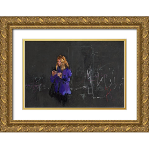 Mobile Gold Ornate Wood Framed Art Print with Double Matting by Groenhart, Jan