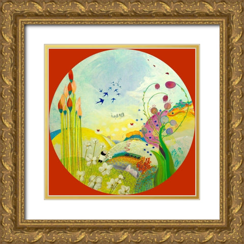 Le reve Gold Ornate Wood Framed Art Print with Double Matting by Naudin, Genevieve