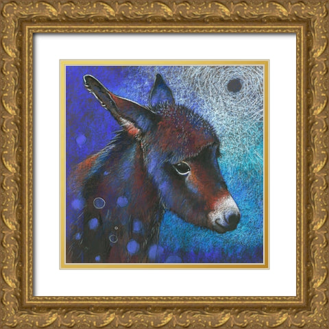 Eselchen Gold Ornate Wood Framed Art Print with Double Matting by Botman, Loes