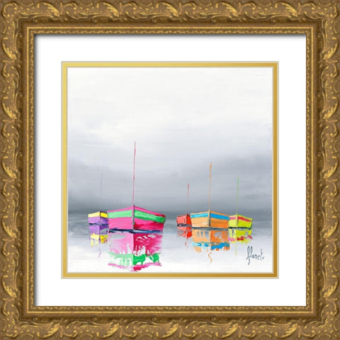 Reflets I Gold Ornate Wood Framed Art Print with Double Matting by Flanet, Frederic