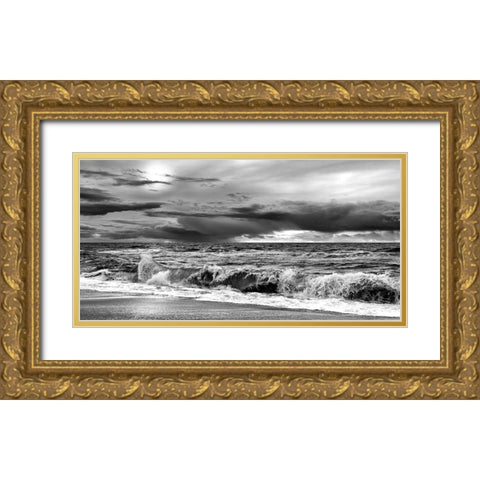 Storm II Gold Ornate Wood Framed Art Print with Double Matting by Steger, Uwe