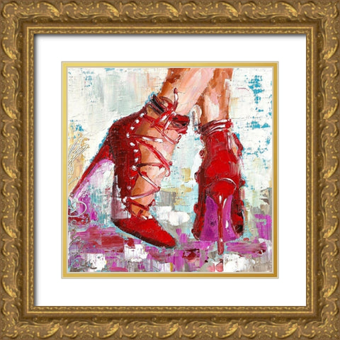 Demi tour Gold Ornate Wood Framed Art Print with Double Matting by Catherine M.