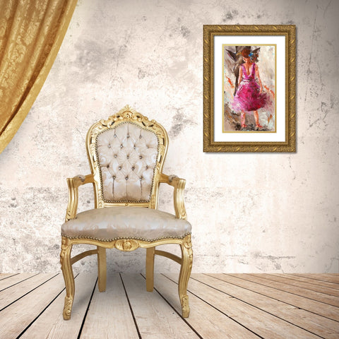 Ma belle etoile I Gold Ornate Wood Framed Art Print with Double Matting by Catherine M.